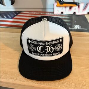Chrome Hearts Monochrome Logo Trucker Hat
